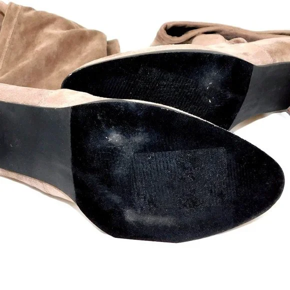 Catherine Malandrino "Sorcha" Taupe Over the Knee Boots - Picture 9 of 13